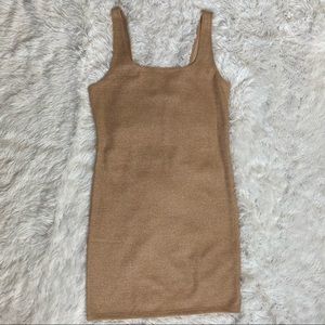 🍭Forever 21 Champagne Knit Dress Size Large NWT